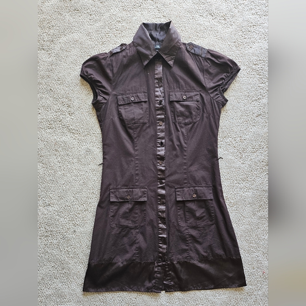 Brown Button Down Dress